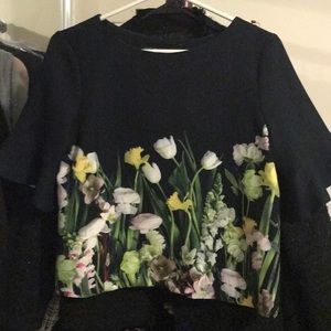 Victoria Beckham x target floral top - Sz xs
